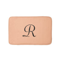 Peach Fuzz Mit Monogramm Plush Bath Mat