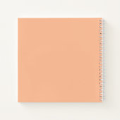 Peach Fuzz Modernes Minimal Wedding Gästebuch Notizblock (Rückseite)