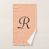 Peach Fuzz Monogram Badhandtuch Set (Handtuch)
