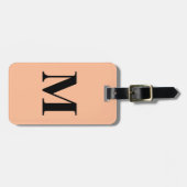 Peach Fuzz Monogram Initial Individuelle Name Gesc Gepäckanhänger (Vorderseite horizontal)