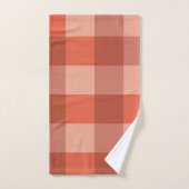 Peach Fuzz Orange Checkerboard Badhandtuch Set (Handtuch)