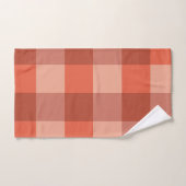 Peach Fuzz Orange Checkerboard Badhandtuch Set (Handtuch)