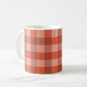 Peach Fuzz Orange Checkerboard Kaffeetasse (Vorderseite Links)