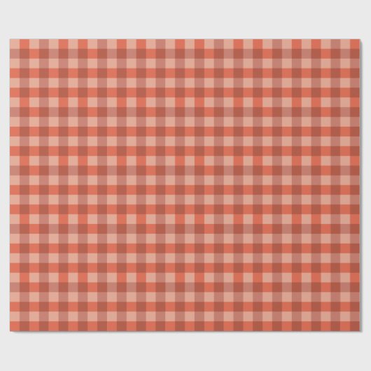 Peach Fuzz Orange Checkerboard-Muster Geschenkpapier (Flach)