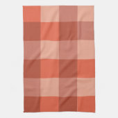Peach Fuzz Orange Checkerboard-Muster Geschirrtuch (Vertikal)