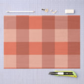Peach Fuzz Orange Checkerboard-Muster Seidenpapier (Handwerk)