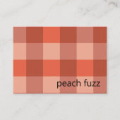 Peach Fuzz Orange Checkerboard-Muster Visitenkarte (Vorderseite)