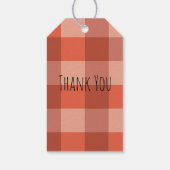 Peach Fuzz Orange Checkerboard Personalisiert Geschenkanhänger (Rückseite)