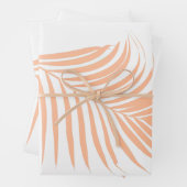 Peach Fuzz Palm Leaf Muster Tropische Hochzeiten Geschenkpapier Set (Beispiel)