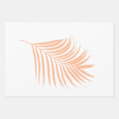 Peach Fuzz Palm Leaf Muster Tropische Hochzeiten Geschenkpapier Set (Vorderseite)