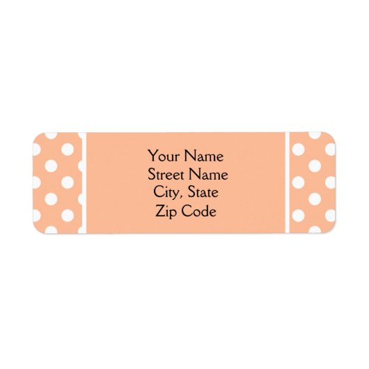 Peach Fuzz Punkt Rücksendeadresse (Vorne)