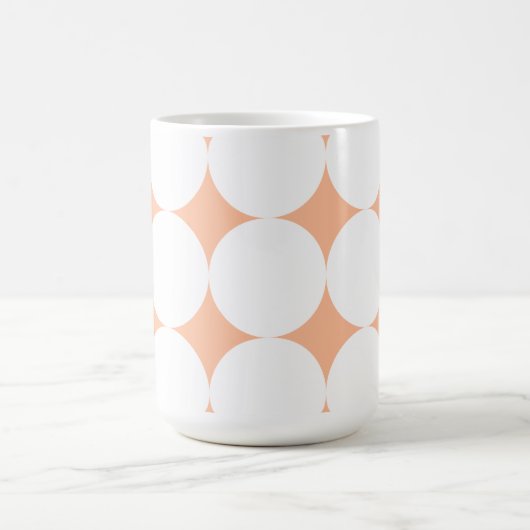 Peach fuzz retro polka Punkte Kaffeetasse (Mittel)