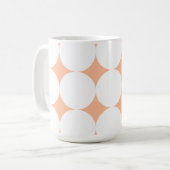 Peach fuzz retro polka Punkte Kaffeetasse (Vorderseite Links)