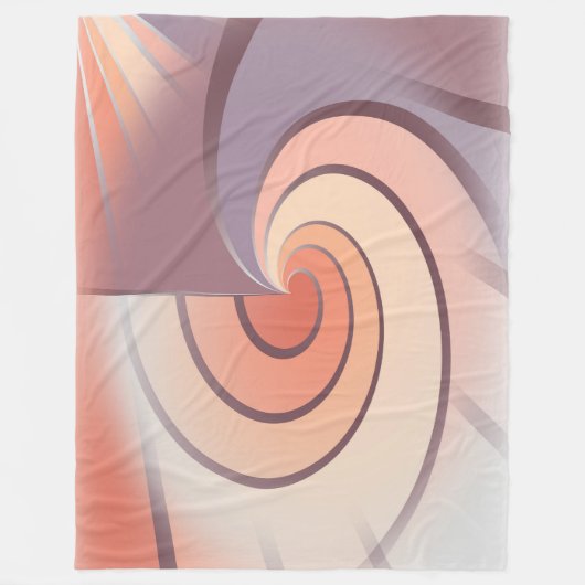 Peach fuzz seashell fleecedecke (Vorderseite)