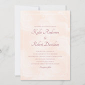 Peach Fuzz Simplistic Minimalistisch Chic Einladung (Vorderseite)