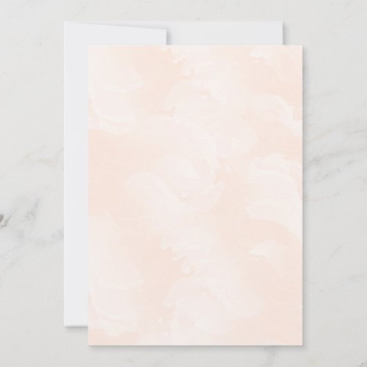 Peach Fuzz Simplistic Minimalistisch Chic Einladung (Rückseite)