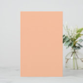 Peach Fuzz Solid Color Briefpapier (Stehend Vorderseite)