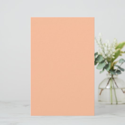 Peach Fuzz Solid Color Briefpapier (Stehend Vorderseite)