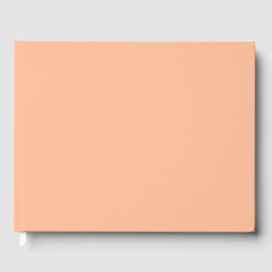 Peach Fuzz Solid Color Gästebuch (Vorderseite)