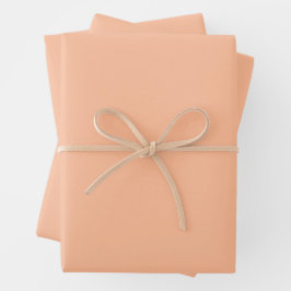Peach Fuzz Solid Color Geschenkpapier Set