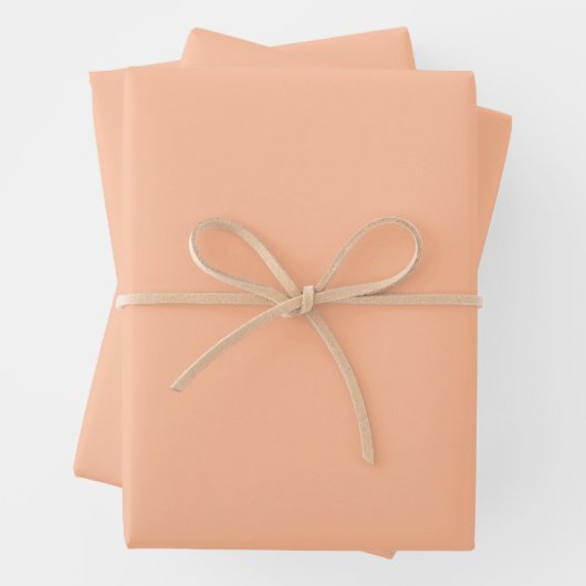 Peach Fuzz Solid Color Geschenkpapier Set (Beispiel)