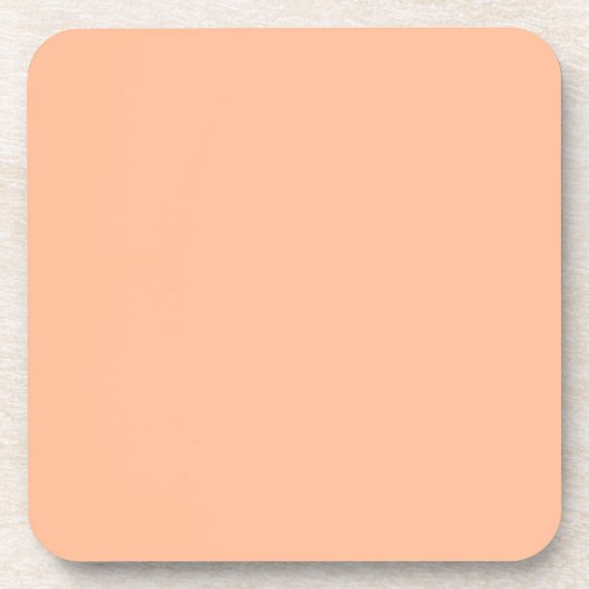 Peach Fuzz Solid Color Name Getränkeuntersetzer (Vorderseite)