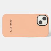 Peach Fuzz Solid Color Name iPhone Hülle (Rückseite (Horizontal))