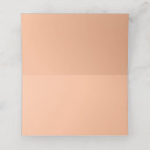 Peach Fuzz Solid Color Platzkarte (Innenseite Aufgefaltet)