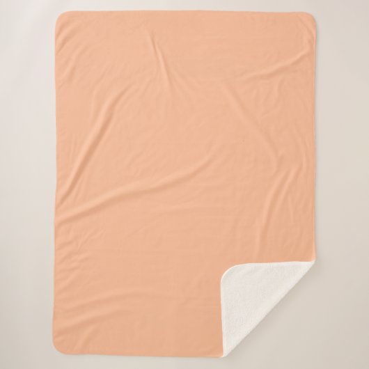 Peach Fuzz Solid Color Sherpadecke (Vorderseite)