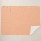 Peach Fuzz Solid Color Sherpadecke (Vorderseite (Horizontal))