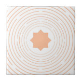 Peach Fuzz Star Circle Ismic Geometric Muster Fliese (Vorderseite)