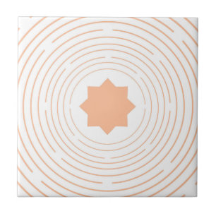 Peach Fuzz Star Circle Ismic Geometric Muster Fliese