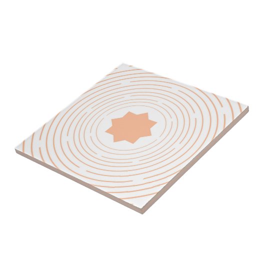 Peach Fuzz Star Circle Ismic Geometric Muster Fliese (Seite)