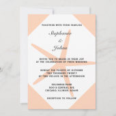 Peach Fuzz Starfish Eleganter Tropical Beach Hochz Einladung (Vorderseite)