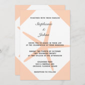 Peach Fuzz Starfish Eleganter Tropical Beach Hochz Einladung (Vorne/Hinten)