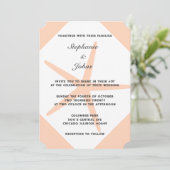 Peach Fuzz Starfish Tropical Coral Beach Hochzeit Einladung (Stehend Vorderseite)