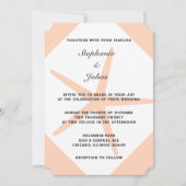 Peach Fuzz Starfish Tropical Coral Beach Hochzeit Einladung (Vorderseite)