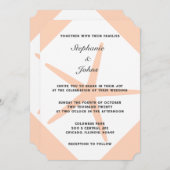 Peach Fuzz Starfish Tropical Coral Beach Hochzeit Einladung (Vorne/Hinten)