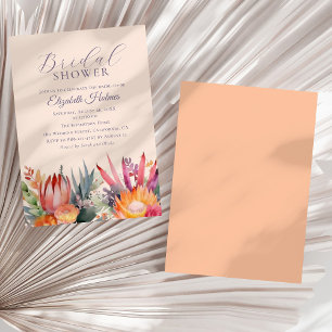 Peach Fuzz Tropical Blume Brautparty Einladung
