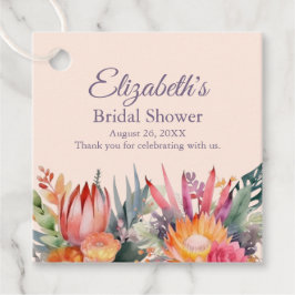 Peach Fuzz Tropical Blume Brautparty Geschenkanhänger