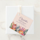 Peach Fuzz Tropical Blume Brautparty Geschenkanhänger (Beispiel)