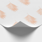 Peach Fuzz Tropical Palm Leaf Muster Hochzeit Geschenkpapier (Ecke)