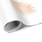 Peach Fuzz Tropical Palm Leaf Muster Hochzeit Geschenkpapier (Rolleneckpunkt)