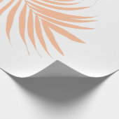 Peach Fuzz Tropical Weddings Palm Leaf Muster Geschenkpapier (Ecke)