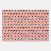 Peach Fuzz Valentine's Wrapping Paper Trio Geschenkpapier Set (Vorderseite 2)