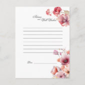 Peach Fuzz Wedding Advice Well Wwish Hinweiskarte (Rückseite)