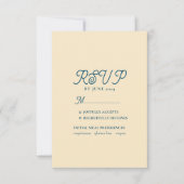 Peach Fuzz Wedding RSVP Card Karte (Vorderseite)