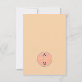 Peach Fuzz Wedding RSVP Card Karte (Rückseite)