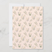 Peach Fuzz Wildblume Meadow Wedding Einladung (Rückseite)