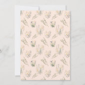 Peach Fuzz Wildblumen Wedding Details Card Einladung (Rückseite)